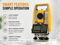 Station totale sans réflecteur TKSR15 1500m avec Bluetooth, compensation bi-axe et pêne optique laser