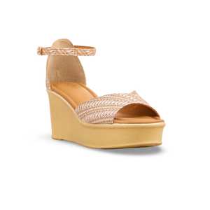 Sandalias formal de tacón beige PU0093 - Product Image 2
