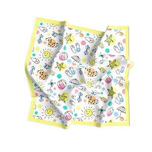 Foulard carré en soie pour femme, style américain et européen, respirant, à motif imprimé numérique, réversible, toutes saisons, accessoire de mode quotidien - Product Image 1