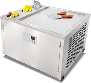 Machine à glace roulée 18x18 pouces avec plateau de congélation carré unique et 3 réservoirs, dégivrage automatique et température intelligente IA Contrôle - Product Image 3
