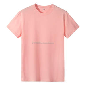T-shirts à manches courtes en coton personnalisés, col rond, couleur unie, 180g, pour hommes et femmes, avec logo brodé personnalisé, design imprimé, OEM - Product Image 2