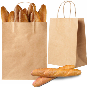 Sacs de shopping biodégradables en papier kraft brun durables sur mesure 2025, avec poignée pratique, logo du fabricant - Product Image 5