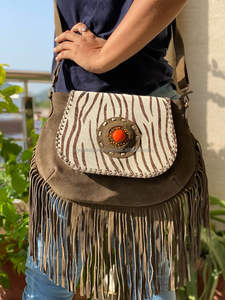 Bolso de Mano de Cuero Auténtico de Diseñador de Lujo con Hebilla y Flecos, Bolso Cruzado de Cuero Genuino de Marcas Famosas para Mujer, Bolsos de Estilo Occidental - Product Image 5