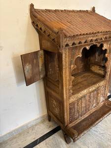Templo de Madera Indio Antiguo Vintage para Decoración del Hogar, Altar, Santuario Hindú, para Regalos de Inauguración de Casa / Marcos para Espejos - Product Image 6