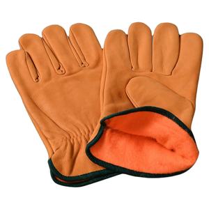 Guantes de conductor de grano de vaca resistentes al calor para acampar al aire libre PPE de seguridad de trabajo de invierno con aislamiento completo con función a prueba de fuego - Product Image 3