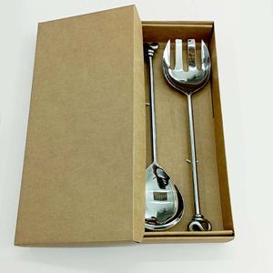 Nouveau Unique Clair Miroir Poli Noeud fin Poignée Salade Service Ensemble Fruits & Légumes Outils Royal Design Ensembles - Product Image 1