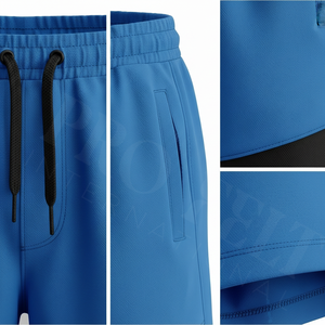 Relaxed Fitted Comfortable New Gym Sports Shorts Custom Embroidery Training Workout <b>Elastic</b> Waist Casual Activewear Shorts Men's - Product Image 4