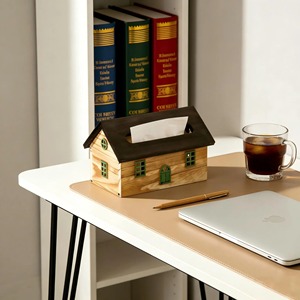 Elegante caja de pañuelos de madera con diseño para el hogar, para la mesa del aula, la cocina y la decoración de la habitación infantil, hecha a mano en India. - Product Image 3