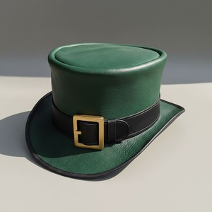 Handmade Leather Top <b>Hat</b> Hand Unisex Fantasy & Steampunk Headwear Steampunk Cosplay - Product Image 3
