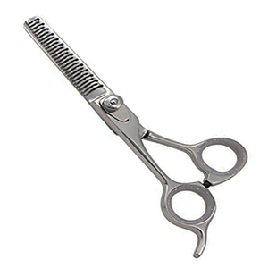 Ciseaux professionnels à effiler les cheveux en acier inoxydable, à lame droite et affûtée, à manche court, pour droitiers, pour usage en salon - Product Image 5