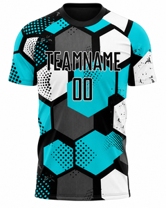 ชุดเสื้อฟุตบอลระบายอากาศได้ดีดีไซน์ใหม่สำหรับทีมโลโก้ด้านหน้า - Product Image 4