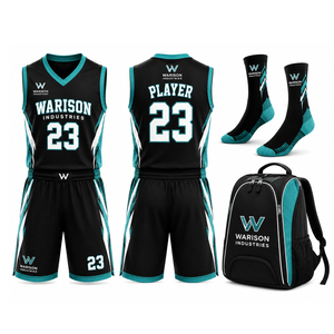 Warison Industries Custom Basketball Uniform Kit Jersey Shorts Socks Backpack Set Sublimation Team Wear Unisex Adult - Product Image 1