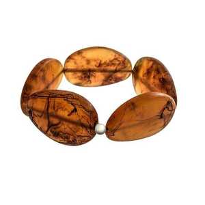 Pulsera de Resina Artesanal de Moda al por Mayor, Brazalete Irregular de Madera y Resina - Product Image 3