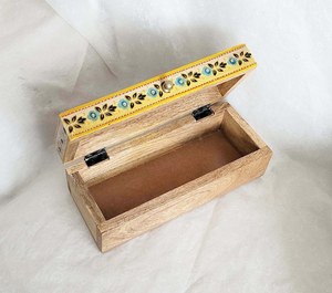 Tradebyd Handcrafted Solid <b>Wood</b> Polished Customizable Washable Decorative <b>Box</b> Elegant Jewelry Storage Premium Luxury Organizer - Product Image 1