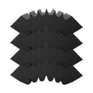 Set di 4 Pannelli Acustici in Schiuma ad Alta Densità, Resistenti al Fuoco, 16,5 X 6,3 X 12 Pollici, Pannelli Adesivi per Pareti Acustiche - Product Image 1