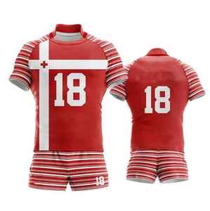 2026 New Design Multi Color Breathable Plus Size Rugby Jersey Three Quarter Sleeve Short <b>Stand</b> Collar Printed Custom OEM - Product Image 4