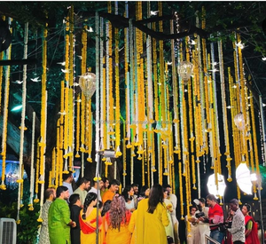 Guirnaldas de Caléndula Artificial para Decoración de Bodas, Haldi, Mehndi, Sangeet, Fondo Colgante, Decoración Festiva, Corona, Decoración del Hogar - Product Image 4