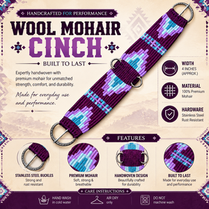 EQUIPRO Halter en cuir et laine à motifs violets avec anneaux métalliques, design réglable, style personnalisable, fabriqué en Inde, personnalisable - Product Image 2