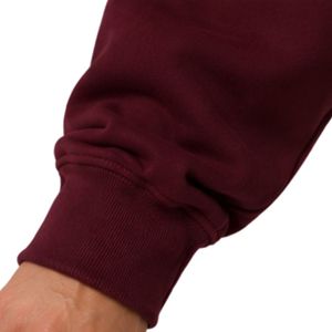 Sudadera con Capucha Extra Grande para Mujer, Color Borgoña, con Diseño Minimalista de Pedrería, Felpa de Algodón Premium, Estilo Casual de Invierno - Product Image 4