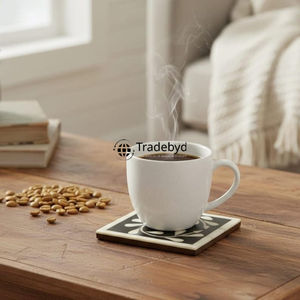 Sous-verre carré en os incrusté, fait main, 4x4 pouces, qualité supérieure, luxueux, décoratif, pour la maison et les restaurants - Product Image 2