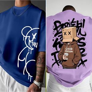 Fabricantes Directos, Camiseta de Punto Extra Grande Personalizada de Primavera/Verano, Venta al Por Mayor, Camiseta Gótica con Estampado de Letras para Hombre, Ropa Urbana - Product Image 2