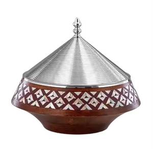 Luxury Stainless Steel Rectangular Chafing Dish Ornate Carved Legs Handles <b>Buffet</b> <b>Food</b> <b>Warmer</b> <b>Server</b> - Product Image 3