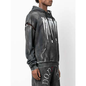 Venta Caliente: Conjuntos de Sudadera con Capucha y Pantalones Deportivos de Invierno con Logotipo Personalizado, Lavado Ácido y Bordado, 100% Algodón - Product Image 3