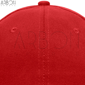 Bon Fournisseur, Service OEM ODM, Confortable, Meilleur Prix, Nouveauté, Logo Personnalisé, Casquettes de Sport 6 Panneaux en Coton Premium Rouge Réglables - Product Image 6