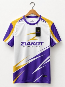 เสื้อยืด ZIAKOT ดีไซน์ใหม่สำหรับผู้ชาย สีชมพู ดำ-ฟ้าอ่อน ลายพิมพ์ 3 มิติ แบบนามธรรม ลายเส้นแปรง สำหรับการแสดง - Product Image 5