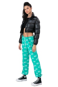 2026 <b>Ladies</b> High Shine Detachable <b>Hood</b> Black <b>Winter</b> <b>Coat</b> Luxury Shiny Oem Custom Logo Women Cropped Velvet Puffer Jacket - Product Image 5