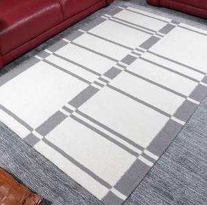 Durable Stripe Design Outdoor Hand Woven Polypropylene Rug PET Flat <b>Weave</b> Technique Custom Pattern Stain Resistant Eco Friendly - Product Image 3