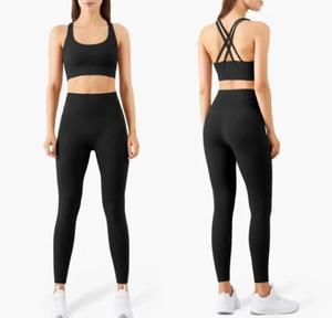 Leggings de Yoga para Mujer al por Mayor, Personalizados, Cintura Media, Sólidos, Largos, Elásticos, Transpirables, para Correr, Gimnasio, Entrenamiento, Ropa Deportiva OEM - Product Image 1