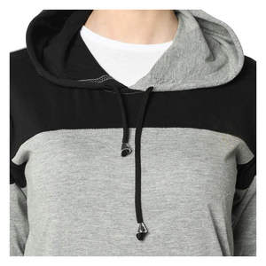 High Quality Slim Fit Women's Knitted Terry Hoodie Jacket Breathable Casual Style With <b>Back</b> Logo & Hooded Collar women's hoodies - Product Image 4