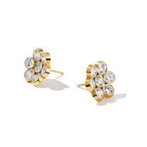 Fiore Diamond & Yellow Gold Earrings - Product Image 6