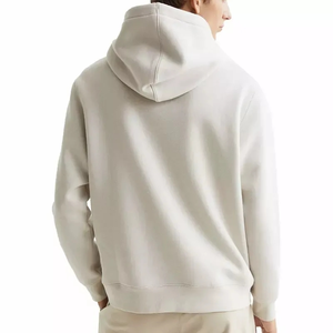 Sweat-shirt à capuche blanc en gros, coupe classique, 100 % coton molletonné, pull décontracté, couleur unie, vêtements d'hiver pour hommes - Product Image 5
