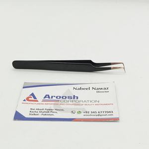 ขนตาปลอมทำจากเส้นใยงาม90องศาพร้อมแหนบปลายแหลมสีโรสโกลด์สำหรับแต่งขนตาสีดำคุณภาพสูง - Product Image 4