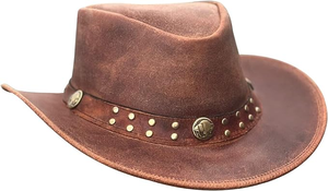 Chapeau de cowboy occidental haut de gamme à large bord en feutre, style classique campagnard, chapeau de mode pour l'extérieur - Product Image 2