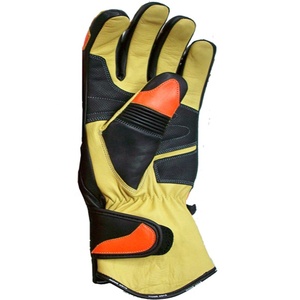 Custom color new style Genuine Leather Men's motorbike gloves custom logo wholesale price available Australia USA - Product Image 3
