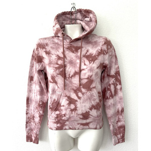 Sudadera con capucha de algodón grueso con efecto tie-dye estilo urbano, lavado vintage, oversize, de fabricante - Product Image 2