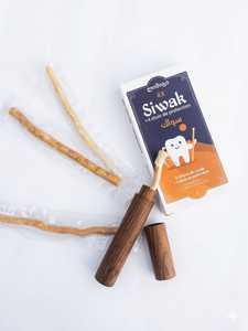 Premium Quality Fresh Herbal Miswak Stick Teeth Cleaning Natural Meswak Pack of Four with Wooden Holder Healthy <b>Gums</b> Care - Product Image 3