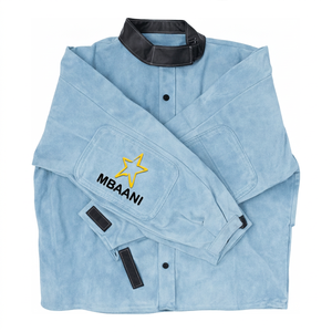 MBAANI เสื้อแจ็คเก็ตทำงานแขนยาวสีน้ำเงิน ป้องกันรังสี ทนไฟ ทนความร้อน 500C กระดุมด้านหน้า ทรงปกติ ชุดทำงานเพื่อความปลอดภัย - Product Image 6
