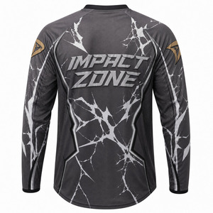 เสื้อเจอร์ซีย์มอเตอร์ไซค์วิบากแบบสั่งทำพิเศษสำหรับ OEM พิมพ์ลายแบบ Sublimation ผ้าไมโครเมช ระบายอากาศได้ดี โพลีเอสเตอร์ สำหรับทุกเพศ ทุกฤดู เหมาะสำหรับการแข่งขันมอเตอร์ครอส - Product Image 3