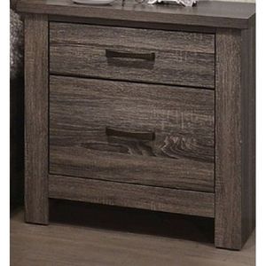 Natural Finish Wooden Nightstand with <b>2</b> <b>Drawers</b> for Bedroom <b>Storage</b> Bedside Table Furniture - Product Image 6