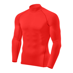 "Men's Long Sleeve Rash Guard UPF 50+ Mock <b>Compression</b> Quick Dry UV Protection Surf Swim <b>Shirt</b> <b>Custom</b> Logo OEM ODM" - Product Image 4