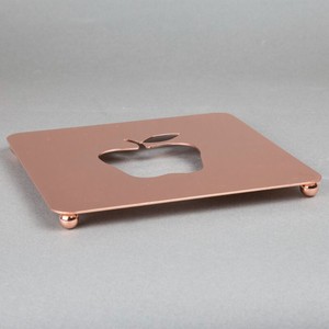 Set de table rectangulaire en cuivre avec découpe en forme de pomme, surface moderne en acier inoxydable antidérapante - Product Image 2