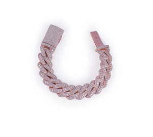 Rose Gold Plated <b>Crystal</b> Cuff <b>Bracelet</b> With Round Brilliant Cut Rhinestones Trendy Unisex Jewelry Gift - Product Image 1