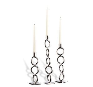 Porte-bougie en métal poli miroir pour tables de mariage glamour, hôtels de luxe et intérieurs de salles à manger haut de gamme - Product Image 1