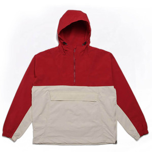 Chaqueta Cortavientos Impermeable Unisex con Capucha Roja, Forro Gore-Tex, para Invierno y Actividades al Aire Libre, Corte Regular, Cierre de Cremallera, Color Sólido - Product Image 1