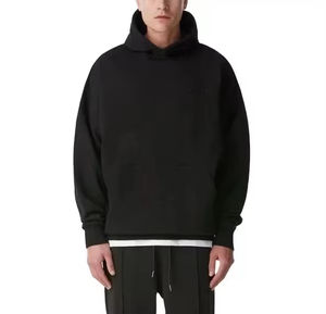 Sweat à capuche pour homme en coton épais avec impression en relief, coupe oversize, impression personnalisée, pull de luxe en coton, sweats à capuche personnalisés - Product Image 4