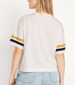 T-shirt pour femme personnalisé, style streetwear, coupe classique, écologique, été, col rond, appliques, respirant - Product Image 6